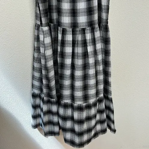 BB Dakota by Steve Madden Black and White Plaid Maxi Dress, M Size M
