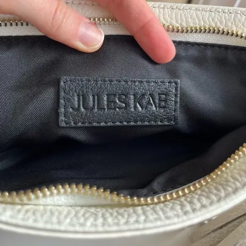 Jules Kae Vegan Leather Red & Pink Color Block Clutch with Tassel Zipper