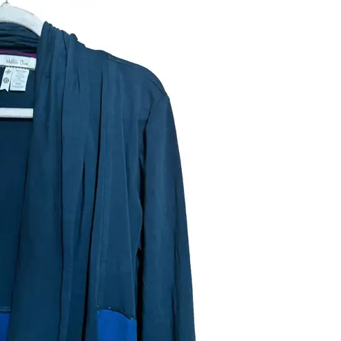 Matilda Jane Cardigan Womens XS Blue Drape Open Front Stretch Sweater Ladies