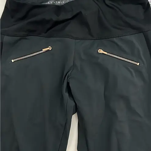 ADAY Black Throw And Roll Leggings Size Small MSRP 145.00