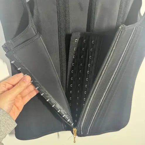 Women Large Waist Trainer Corset Black Recovery Zipper Hook Flat Belly Shaper