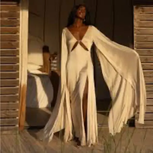 Cult Gaia 100% silk Shaine Gown in Quartz NEW