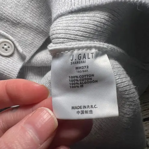 John Galt Brandy Melville Gray Button Front Cropped Cardigan Sweater Womens S