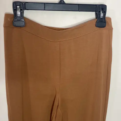 J Jill Wearever Collection jersey side paneled slim leg pants in cedar size S Brown