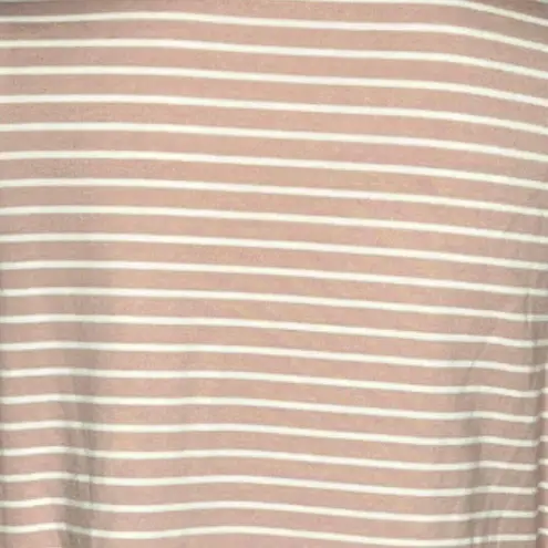 RBX Shirt Womens Small Blush Pink White Stripe Hoodie Everyday Casual Athleisure