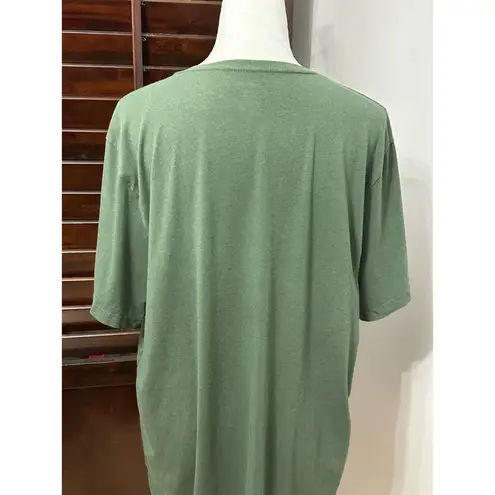 Open Edit  Womens Casual Top Green Short Sleeve Scoop Neck Stretch XL New