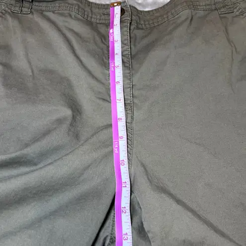 Karen Scott Cargo Capri Pants Womens 14 Beige Hiking Outdoors Everyday Pockets