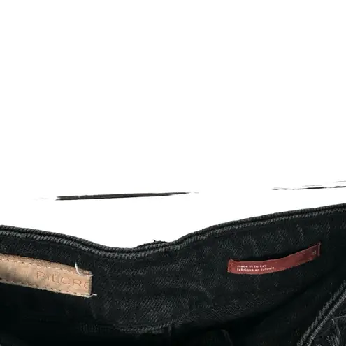 Pilcro Anthropologie Black Distressed Vintage Straight Jeans Boho Womens Size 28 - Image 4