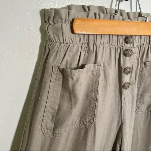 Sincerely Jules Paper Bag Waist Pant Greige M Gray Size M