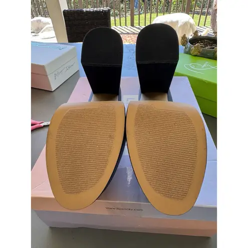 Lisa Vicky Vault V Black Satin Platform Heels Rhinestone Buckle Mary Jane Size 7