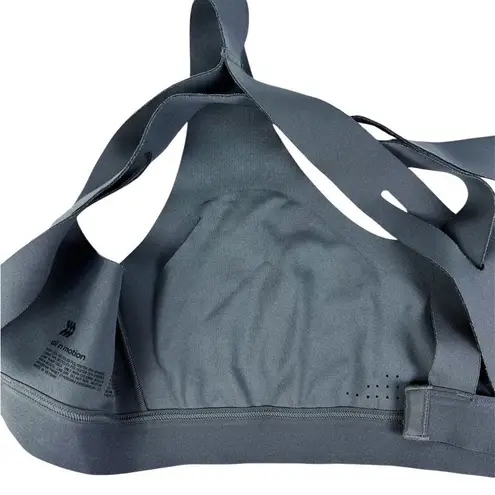 All In Motion Medium Support Dark Grey Sports Bra Strappy Back Size Small