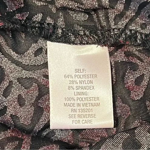 DB Womens Velvet Burnout Top Size LARGE Red Black Whimsigoth Fairy Mature