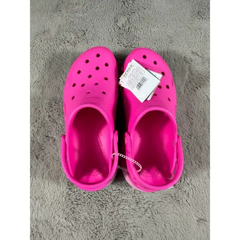 Crocs NWT  Bubble Crush Clog Women's M8/W10 Hot Pink Platform Comfort Shoes‎ New