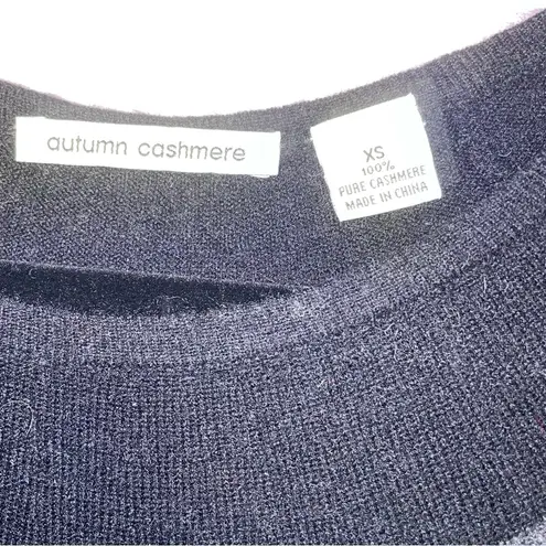 autumn cashmere Poncho Topper Sweater Women Size XS ColorBlock Contemporary