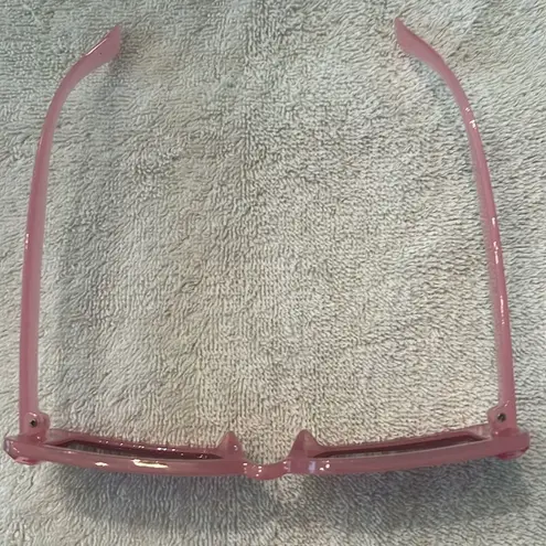 NWOT unbranded square plastic pink sunnies w/square & round pink rhinestones