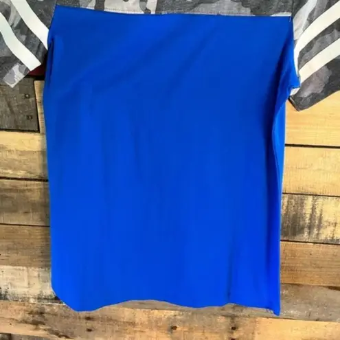 Sunshine & Rodeos Blue Camo Top Size Small