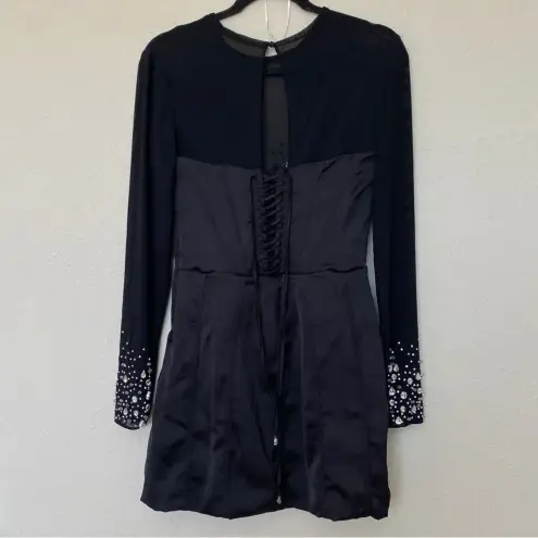 House Of CB  'Anastasia' Black Crystallised Corset‎ Dress NWOT size L
