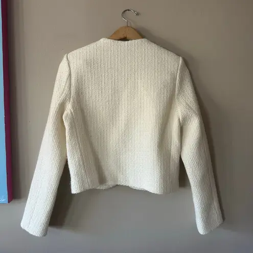 Urban Revivo Cropped Crew Neck Casual Tweed Blazer Size L Size L