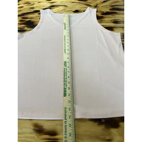 Susan Graver Size XL Tank Polyester Blend V Neck Classic City Travel Lightweight