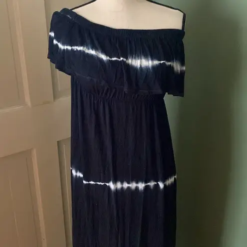 Line Up Womens strapless black maxi dress,’size M/L