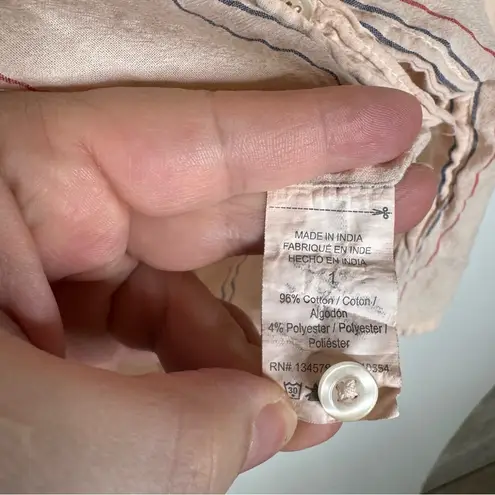 Sundry  Light Pink Pin Striped Button Down Long Sleeve Shirt Size 1/Small