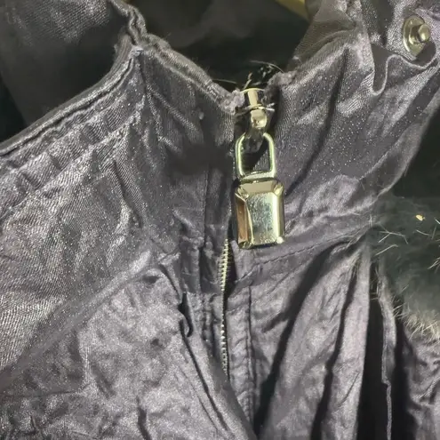 Laundry by Design Eggplant Purple Faux Fur Trim Hood Parka Coat Size Large