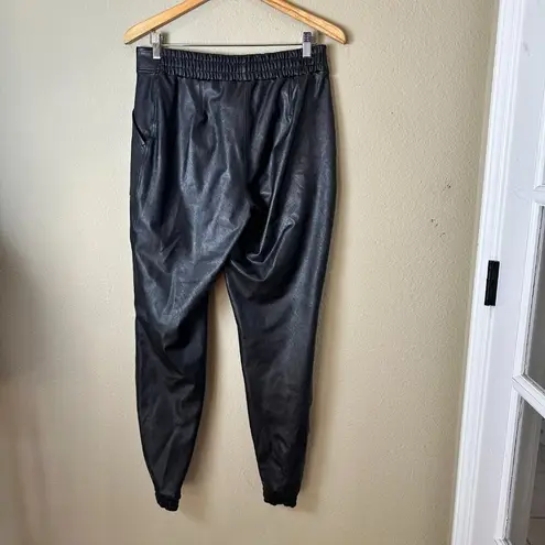 Spanx Faux Leather Jogger Pants Black Size Large