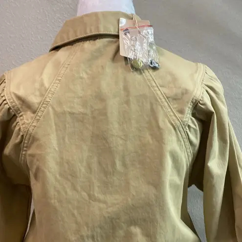 EsqualoGATHERING Stylish Tan Women's Jumpsuit, Size 4 ,Snap Button, Zipper