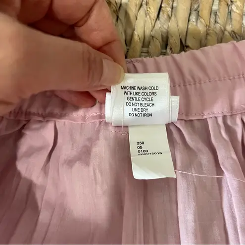 Isaac Mizrahi For Target long Light pink skirt Boho Crinkle 70s Vibe Size XL