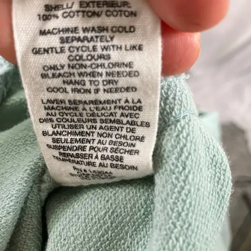 Avec Les Filles Mint Green Jacket Size S Cotton Utility Pocket Button Relaxed