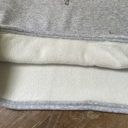 Senita Athletics Hailey Crop Quarter Zip Pullover Grey Fleece Lined ~ Size Small