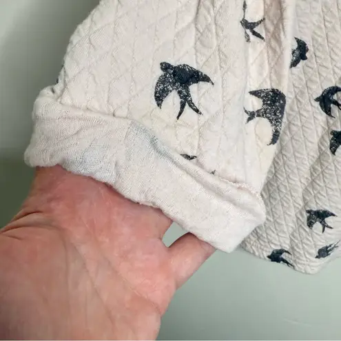 Sonoma  Quilted Light Pink Cotton Shirt Top Women’s Size XL Bird Print