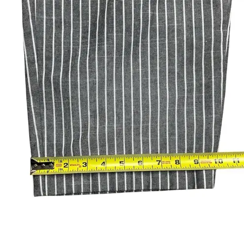 Ashley Stewart Women's Pinstripe Blazer & Pants Gray Size 22 Linen Blend