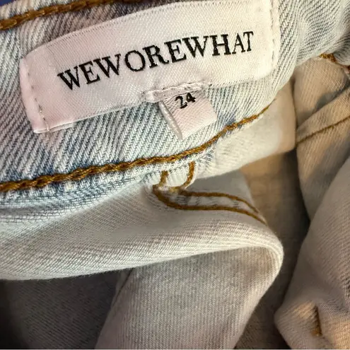 We Wore What Women’s Utility High Rise Straight Jeans Super Light Sz 24