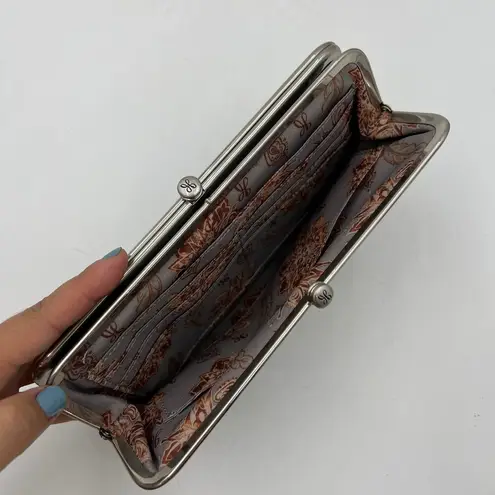 Hobo International Lauren Wallet Gray Leather Clutch