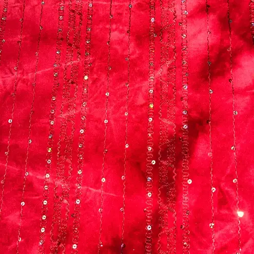 💙 Est 1946 Cold Shoulder Sequins Blouse Red Size 18W