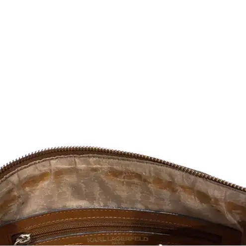 Karl Lagerfeld Paris Brown Leather Handbag š„