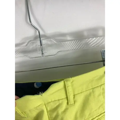 Boden Rachel Chino Shorts Neon Green Yellow Size 8 6"