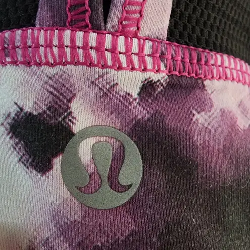 Lululemon  Strap It Like It's Hot Mini Blooming Pixie Raspberry Multi Black Bra S