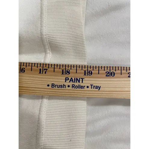 Splendid  Long Sleeve Cotton Cropped Pullover Sweatshirt White Women's Size XL