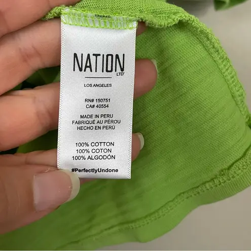 Nation Ltd Blythe Origami Sleeve Boxy Tee in Envy Green Size Medium