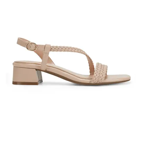 Easy Spirit Women's Sagie Block Heel Dress Sandals- Light Natural- Size 8