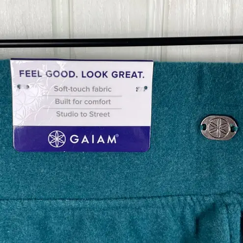 Gaiam NEW Asana Jogger Pants Women's Size Small Deep Teal Green Cozy Loungewear