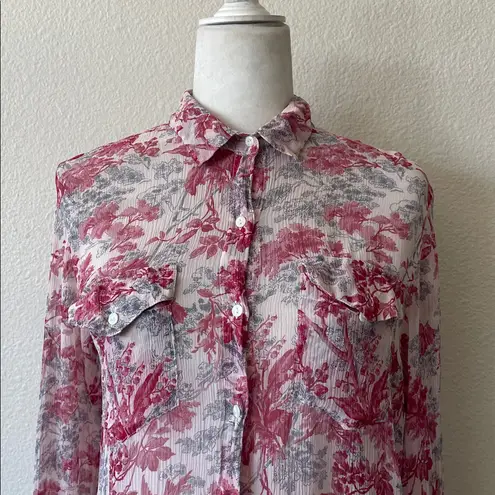 The Kooples - 100% Silk Floral Button Down Shirt FLAW*