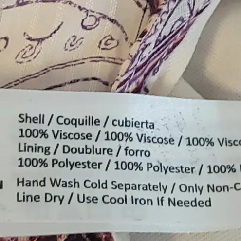 NWT Band of the Free Paisley Maxi Dress Tier Summer Vacation Resort Cruise Sz S Purple