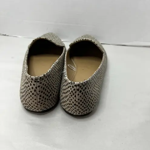 Time and True Memory Foam Flats Leopard Print POINTED TOE Size 10 Black