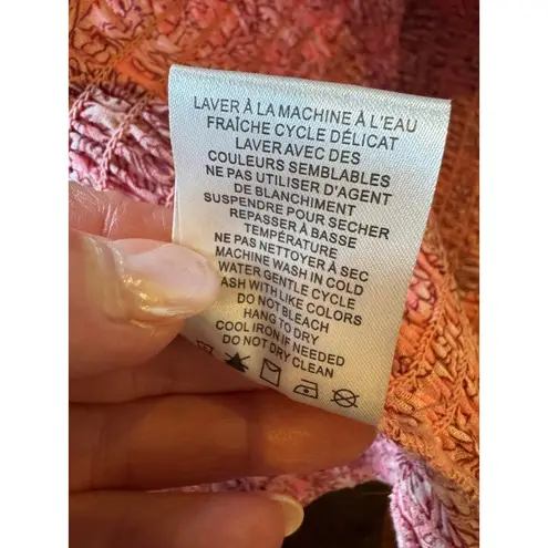 House of Harlow House of Harlow 1960 Top Women Medium Pink Floral Smocked Back Tie Crop Tank