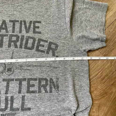 Negative Ghostrider Top Gun Grey 80s Movie Graphic Tee T