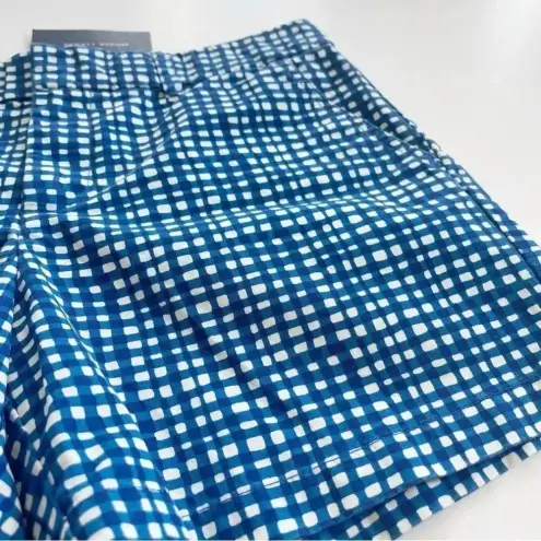 Tommy Hilfiger  Chino Cotton Shorts Blue White Checker Print Size 10 NWT 5” - Image 2
