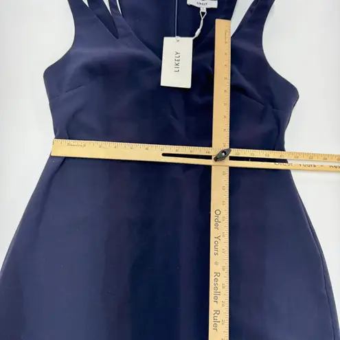 Likely Dress Womens Size 14 Blue Cruz Sleeveless Sheath Cutout Cocktail